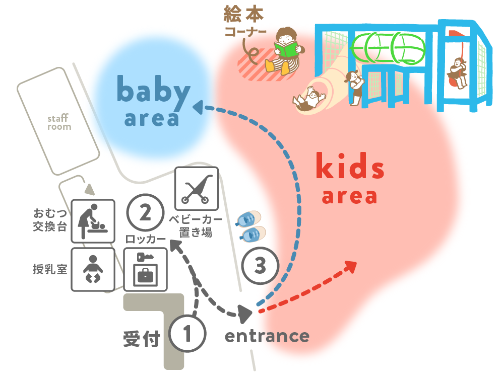 ダッドウェイ PLAY STUDIO フロアマップ